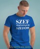 szef wszystkich szefów niebieka męska koszulka z nadrukiem na co dzień, na prezent, fajna koszulka.jpg