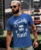 brodaty zbir niebieska męska koszulka prawdziwy mężczyzna hipster prezent.jpg