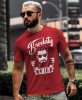 brodaty zbir czerwona męska koszulka prawdziwy mężczyzna hipster prezent.jpg