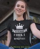 jej wysokość córka doskonała czarna koszulka damska z nadrukiem dla córki na prezent urodziny.jpg