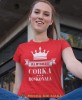 jej wysokość córka doskonała czerwona koszulka damska z nadrukiem dla córki na prezent urodziny.jpg