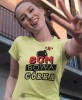 bombowa córka żółta damska koszulka dla córki z nadrukiem na prezent na urodziny.jpg