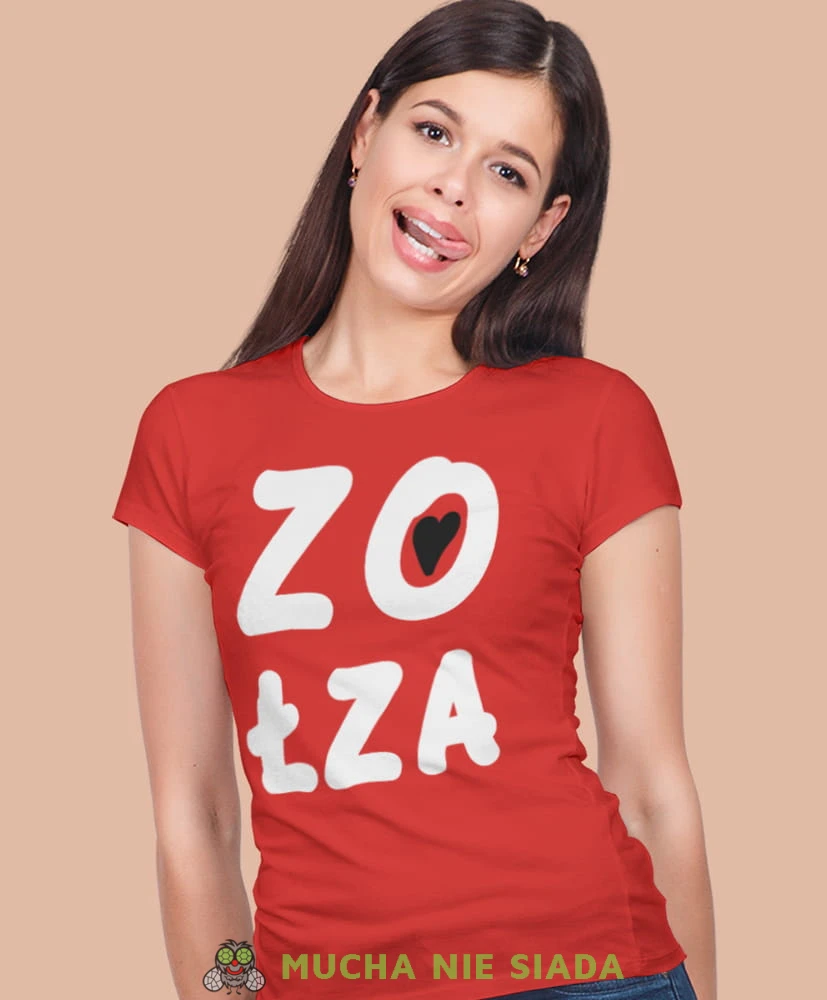 zołza czerwona koszulka z nadrukiem na prezent dla dziewczyny dla żony.jpg
