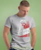 nigdy się nie poddawaj Polska Walcząca, szara męska koszulka z nadrukiem, koszulka patriotyczna, koszulki z grafiką patriotyczną, dla mężczyzny, dla chłopaka na prezent, koszulka Polska, koszulki Polska.jpg