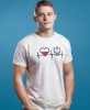 Heartbeats, Orzeł Polski, Polska, bicie serca, biała męska koszulka z nadrukiem, koszulka patriotyczna, koszulki z grafiką patriotyczną, dla mężczyzny, dla chłopaka na prezent, koszulka Polska, koszulki Polska.jpg
