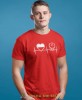 Heartbeats, Orzeł Polski, Polska, bicie serca, czerwona męska koszulka z nadrukiem, koszulka patriotyczna, koszulki z grafiką patriotyczną, dla mężczyzny, dla chłopaka na prezent, koszulka Polska, koszulki Polska.jpg
