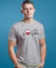 Heartbeats, Orzeł Polski, Polska, bicie serca, szara męska koszulka z nadrukiem, koszulka patriotyczna, koszulki z grafiką patriotyczną, dla mężczyzny, dla chłopaka na prezent, koszulka Polska, koszulki Polska.jpg