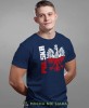 Polska Orzeł biało czerwony, granatowa męska koszulka z nadrukiem, koszulka patriotyczna, koszulki z grafiką patriotyczną, dla mężczyzny, dla chłopaka na prezent, koszulka Polska, koszulki Polska.jpg