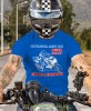 motocykl jest jak media markt nie dla idiotów, niebieska koszulka motocyklowa, motocykl, motocyklista.jpg