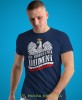 od urodzenia dumni z pochodzenia, granatowa męska koszulka z nadrukiem, koszulka patriotyczna, koszulki z grafiką patriotyczną, dla mężczyzny, dla chłopaka na prezent, koszulka Polska, koszulki Polska.jpg