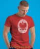 Orzeł Polski odcisk palca, czerwona męska koszulka z nadrukiem, koszulka patriotyczna, koszulki z grafiką patriotyczną, dla mężczyzny, dla chłopaka na prezent, koszulka Polska, koszulki Polska.jpg