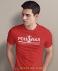 Polska nie zapomnij skąd pochodzisz, czerwona męska koszulka z nadrukiem, koszulka patriotyczna, koszulki z grafiką patriotyczną, dla mężczyzny, dla chłopaka na prezent, koszulka Polska, koszulki Polska.jpg
