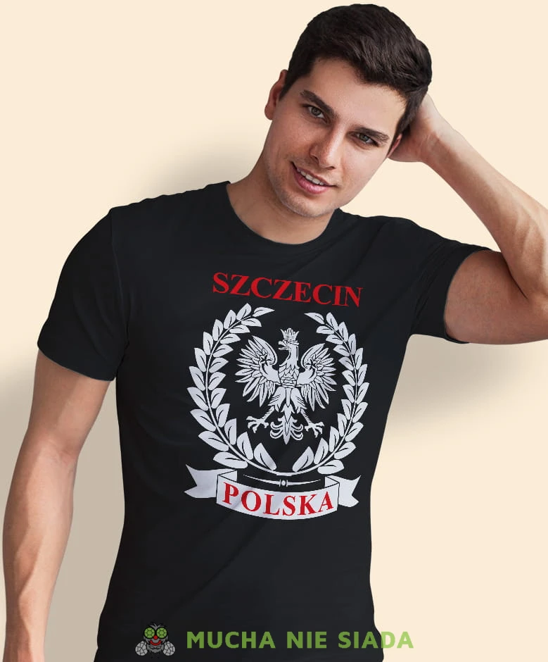 miasto Polska, czarna męska koszulka z nadrukiem, koszulka patriotyczna, koszulki z grafiką patriotyczną, dla mężczyzny, dla chłopaka na prezent, koszulka Polska, koszulki Polska.jpg