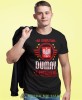 od urodzenia dumny  pochodzenia godł Polski, czarna męska koszulka z nadrukiem, koszulka patriotyczna, koszulki z grafiką patriotyczną, dla mężczyzny, dla chłopaka na prezent, koszulka Polska, koszulki Polska.jpg