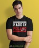 made in poland Polak Wyjątkowy, czarna męska koszulka z nadrukiem, koszulka patriotyczna, koszulki z grafiką patriotyczną, dla mężczyzny, dla chłopaka na prezent, koszulka Polska, koszulki Polska.jpg