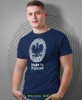 made in Poland, orzeł, odcisk palca, granatowa męska koszulka z nadrukiem, koszulka patriotyczna, koszulki z grafiką patriotyczną, dla mężczyzny, dla chłopaka na prezent, koszulka Polska, koszulki Polska.jpg