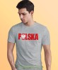 Polska Orzeł Polski, szara męska koszulka z nadrukiem, koszulka patriotyczna, koszulki z grafiką patriotyczną, dla mężczyzny, dla chłopaka na prezent, koszulka Polska, koszulki Polska.jpg