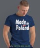 Made in Poland flaga, granatowa męska koszulka z nadrukiem, koszulka patriotyczna, koszulki z grafiką patriotyczną, dla mężczyzny, dla chłopaka na prezent, koszulka Polska, koszulki Polska.jpg