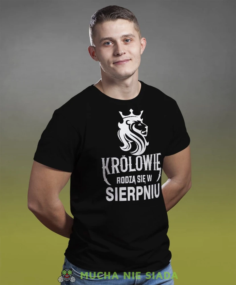 Królowie rodzą się w... męska koszulka urodzinowa czarna