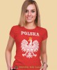 Polska Orzeł Polski czerwona damska koszulka patriotyczna, patriotka, koszulka dla niej, dla dziewczyny, koszulka na prezent.jpg