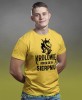 Królowie rodzą się w... męska koszulka urodzinowa żółta