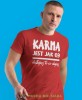 karma jest jak 69 dostajesz to co dajesz, czerwona męska koszulka z nadrukiem na co dzień, na prezent, fajna koszulka.jpg