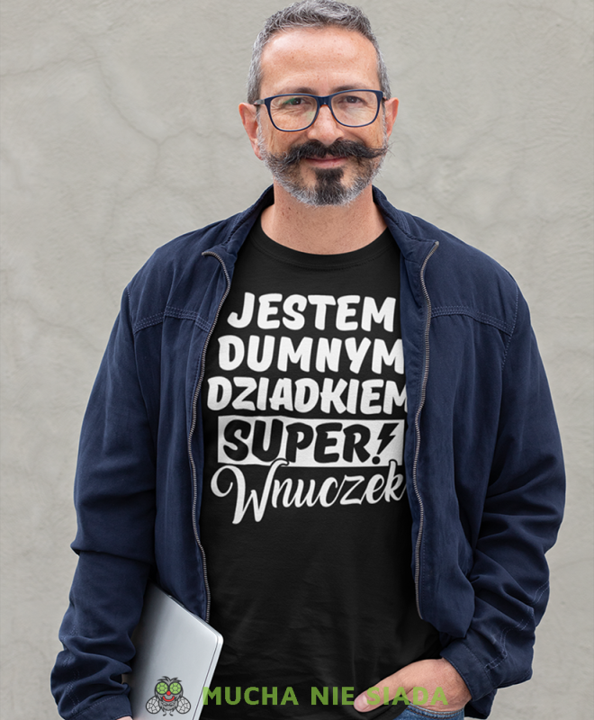 jestem dumnym dziadkiem super wnuczek czarna koszulka męska dla dziadka, na urodziny, na dzień dziadka, na prezent.jpg.png