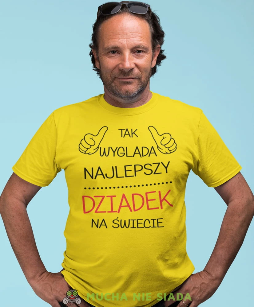 tak wygląda najlepszy dziadek na świecie żółta koszulka męska dla dziadka, na urodziny, na dzień dziadka, na prezent.jpg