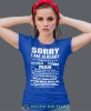 sorry i am already by a crazy man niebieska damska koszulka dla żony z nadrukiem na prezent na urodziny.jpg