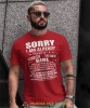 sorry i am already taken by a crazy girl czerwona męska koszulka z nadrukiem dla męża, na co dzień, na prezent, fajna koszulka.jpg