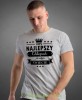 najlepszy chłopak na całym świecie, szara męska koszulka dla chłopaka, koszulka z nadrukiem, na prezent, na urodziny.jpg