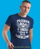 prosiłem Boga o anioła i zesłał mi moją dziewczynę, granatowa męska koszulka dla chłopaka, koszulka z nadrukiem, na prezent, na urodziny.jpg