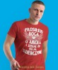 prosiłem Boga o anioła i zesłał mi moją dziewczynę, czerwona męska koszulka dla chłopaka, koszulka z nadrukiem, na prezent, na urodziny.jpg