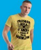 prosiłem Boga o anioła i zesłał mi moją dziewczynę, żółta męska koszulka dla chłopaka, koszulka z nadrukiem, na prezent, na urodziny.jpg