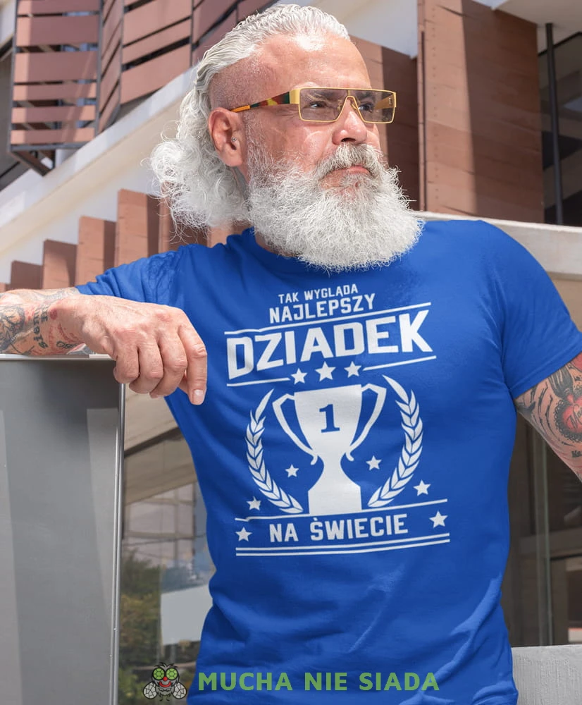 tak wygląda najlepszy dziadek na świecie, niebieska koszulka męska dla dziadka, na urodziny, na dzień dziadka, na prezent.jpg
