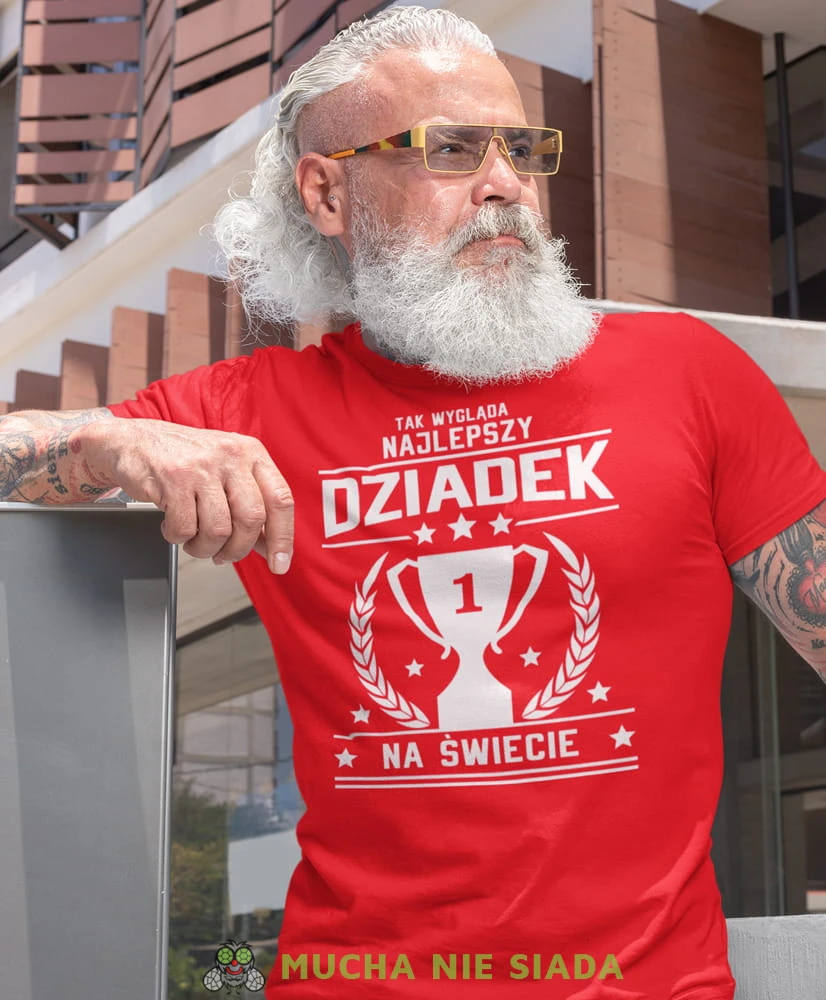tak wygląda najlepszy dziadek na świecie, czerwona koszulka męska dla dziadka, na urodziny, na dzień dziadka, na prezent.jpg