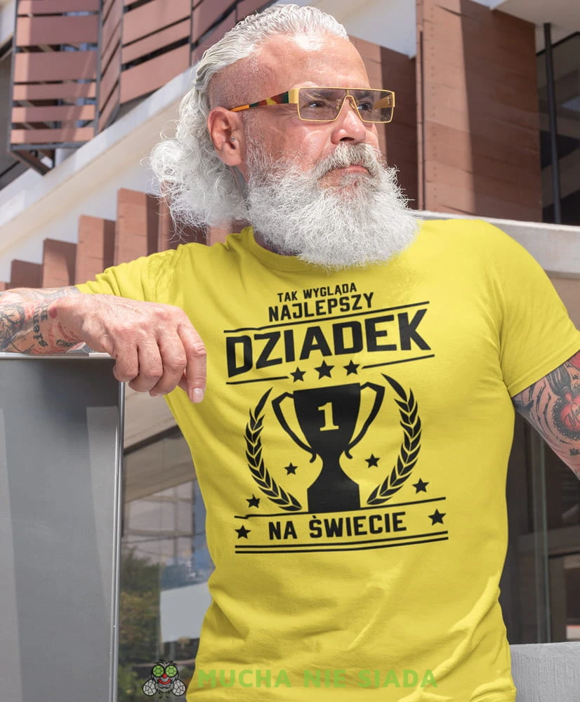 tak wygląda najlepszy dziadek na świecie, żółta koszulka męska dla dziadka, na urodziny, na dzień dziadka, na prezent.jpg