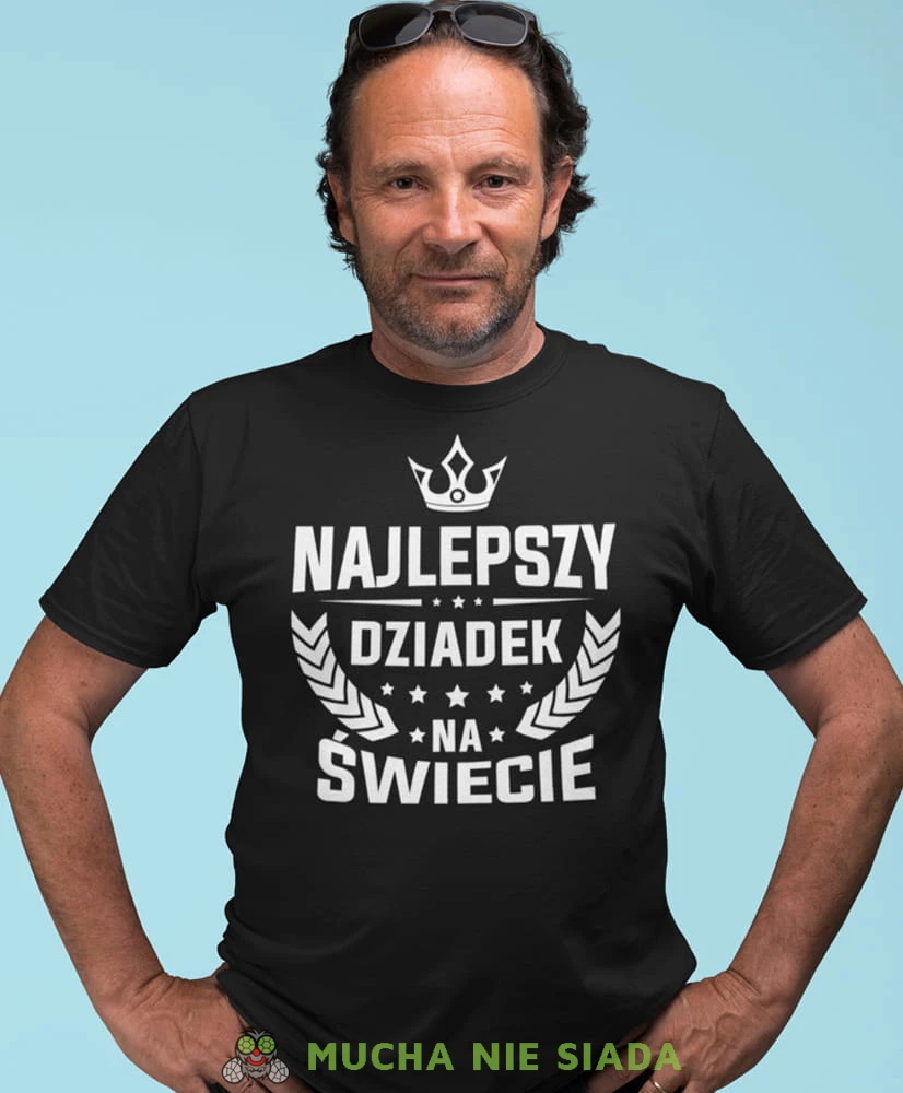 najlepszy dziadek na świecie korona czarna koszulka męska dla dziadka, na urodziny, na dzień dziadka, na prezent.jpg