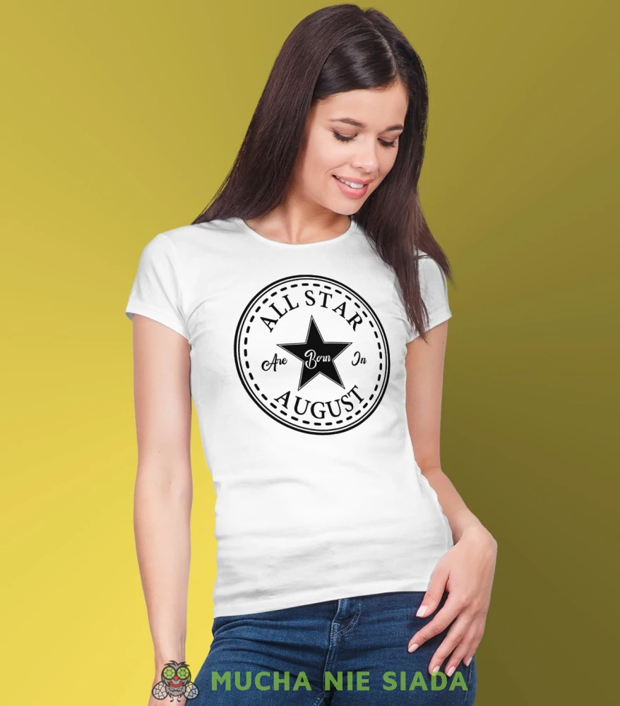 All star born in... Koszulka urodzinowa biała