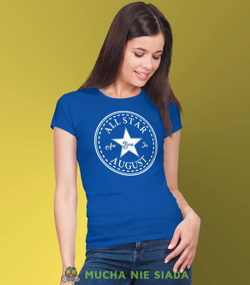 All star born in... Koszulka urodzinowa niebieska