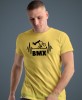 bmx, żółta męska koszulka rowerowa z nadrukiem, na rower, na co dzień, na prezent, fajna koszulka dla chłopaka, rower, rowerzysta.jpg