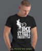 bmx street freestyle, czarna męska koszulka rowerowa z nadrukiem, na rower, na co dzień, na prezent, fajna koszulka dla chłopaka, rower, rowerzysta.jpg