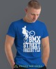bmx street freestyle, niebieska męska koszulka rowerowa z nadrukiem, na rower, na co dzień, na prezent, fajna koszulka dla chłopaka, rower, rowerzysta.jpg