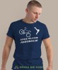 robię własne akrobacje, granatowa męska koszulka rowerowa z nadrukiem, na rower, na co dzień, na prezent, fajna koszulka dla chłopaka, rower, rowerzysta.jpg