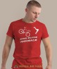 robię własne akrobacje, czerwona męska koszulka rowerowa z nadrukiem, na rower, na co dzień, na prezent, fajna koszulka dla chłopaka, rower, rowerzysta.jpg