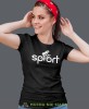 rowerzystka sport, czarna damska koszulka rowerowa z nadrukiem, na rower, fajna koszulka dla rowerzystki, na co dzień, na prezent.jpg