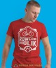 roweroholik, czerwona męska koszulka rowerowa z nadrukiem, na rower, na co dzień, na prezent, fajna koszulka dla chłopaka, rower, rowerzysta.jpg