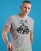 freedom machine, szara męska koszulka rowerowa z nadrukiem, na rower, na co dzień, na prezent, fajna koszulka dla chłopaka, rower, rowerzysta.jpg