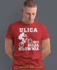ulica jest moją siłownią, czerwona męska koszulka rowerowa z nadrukiem, na rower, na co dzień, na prezent, fajna koszulka dla chłopaka, rower, rowerzysta.jpg