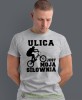 ulica jest moją siłownią, szara męska koszulka rowerowa z nadrukiem, na rower, na co dzień, na prezent, fajna koszulka dla chłopaka, rower, rowerzysta.jpg